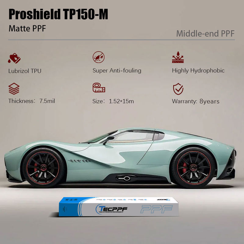 Película de protección de pintura mate de alta protección 1.52x15m 7.5mil PPF envoltura protectora para automóviles