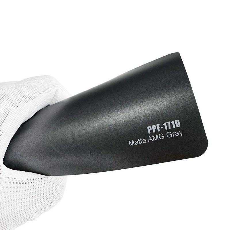 1.52x16m / 60inchx53ft PPF-1719 AMG gris mate Cambio de color de pintura Película de protección de color de espesor de 8 mil
