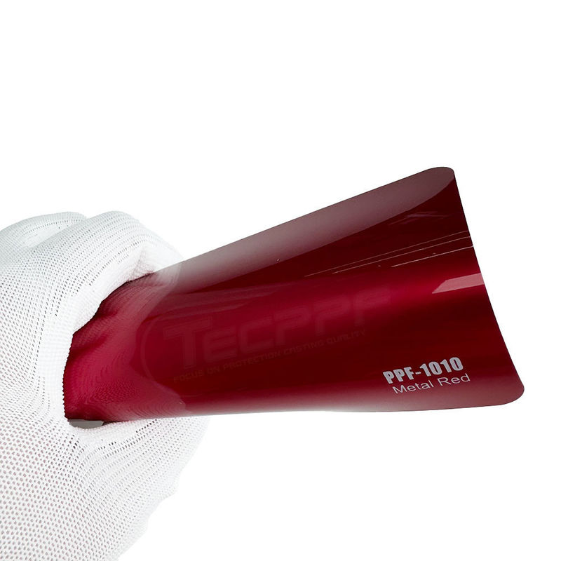 PPF-1010 Color rojo de metal para automóviles Ppf Revestimiento de 8 milímetros de película protectora de pintura para el cambio de color