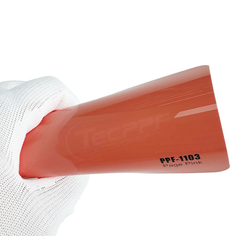 8 millas de espesor página de curación por calor color rosa cambio de pintura película de protección de automóvil