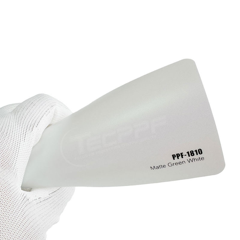Película de protección de pintura de color blanco verde mate con un grosor de 8 mil y una capa hidrofóbica polimérica