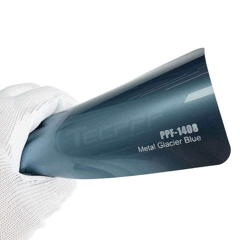 PPF-1408 Película de protección contra manchas de pintura de color azul del glaciar metálico