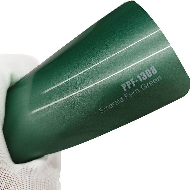 Flexible PPF-1308 Esmeralda Fern Película de protección de pintura de color verde 1.52x16m