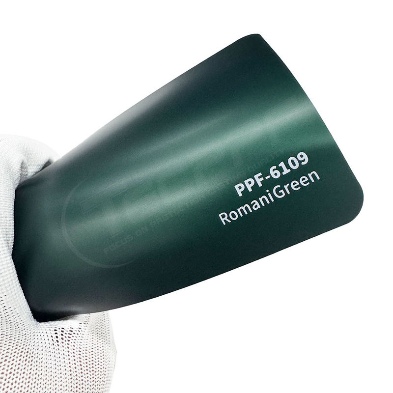 PPF-6109 Película de protección de pintura de color verde romani de grado profesional