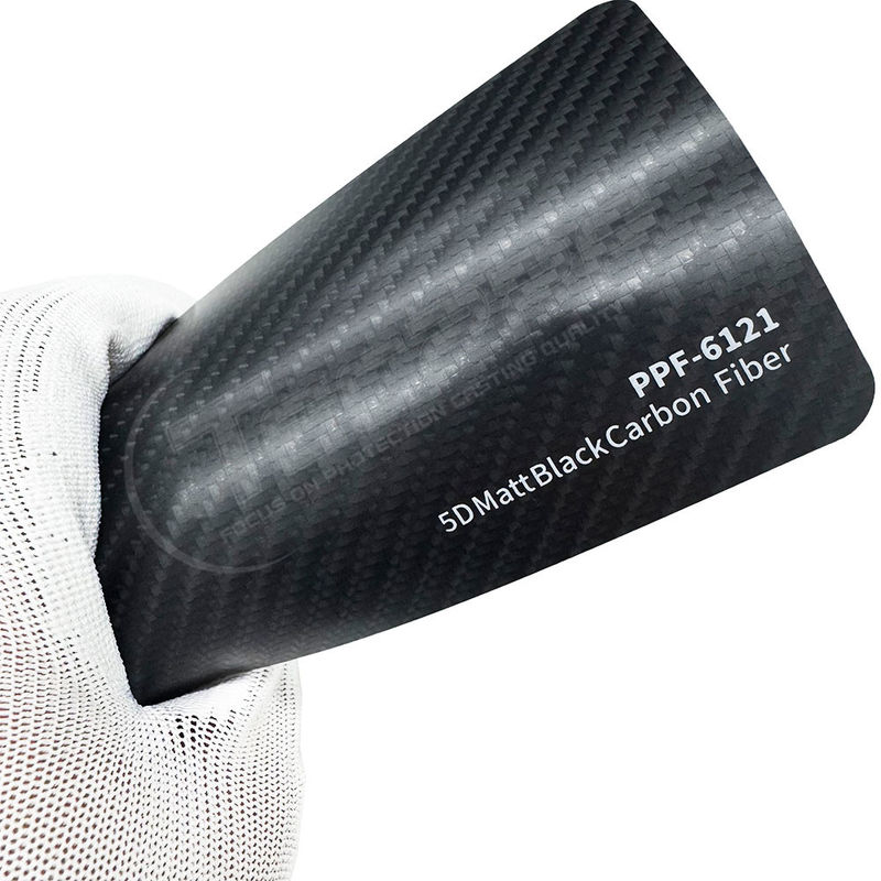 PPF-6121 Película de protección de pintura de fibra de carbono negra mate 8 milímetros PPF de color
