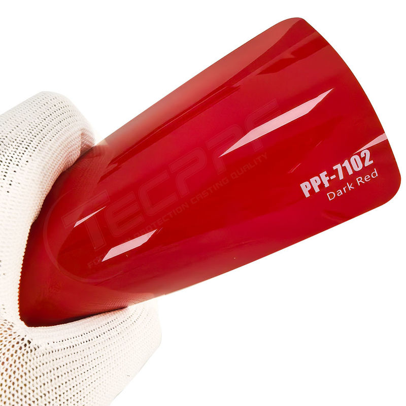PPF-7102 Película de protección de pintura de color rojo oscuro para rasguños en automóviles