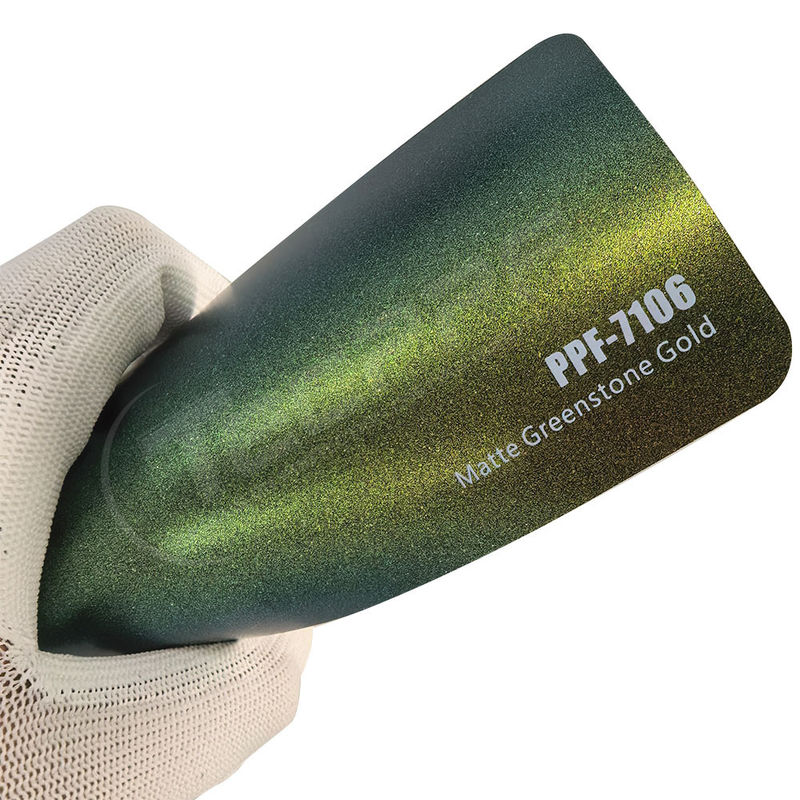 PPF-7106 Matte Greenstone Gold Color Película de protección de pintura para rasguños de automóviles