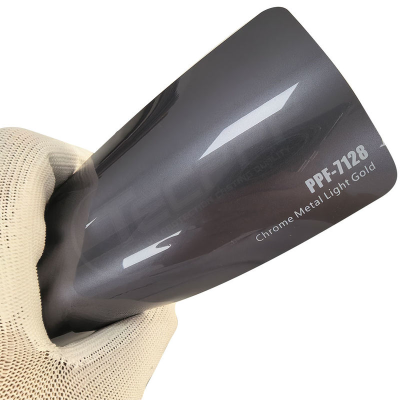 PPF-7128 Película de protección de pintura de color oro claro para rasguños en automóviles