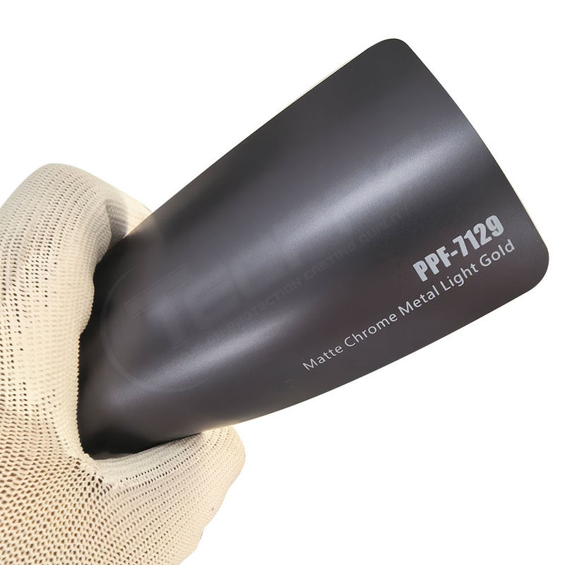 PPF-7129 Película de protección de pintura de color oro claro para rasguños en automóviles