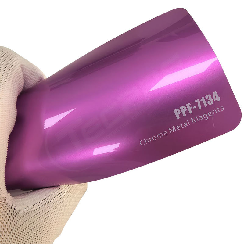 PPF-7134 Película de protección de pintura de color magenta de cromo metal para rasguños en automóviles