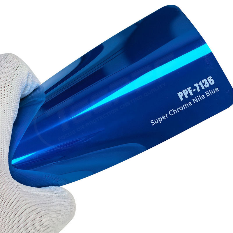PPF-7136 Super Chrome Nilo Color Azul Película de protección de pintura para rasguños en automóviles