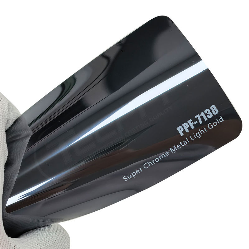 PPF-7138 Super Chrome Metal Oro Ligero Película de Protección de Pintura de Color para Rasguños de Coches