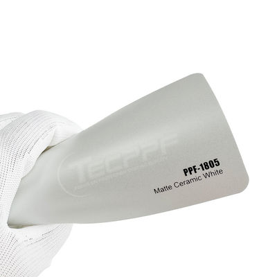 Capa hidrófoba polimérica cerámica mate de color blanco 8 milímetros Cambio de color Película de protección de pintura 1.52x16m / 60inchx53ft